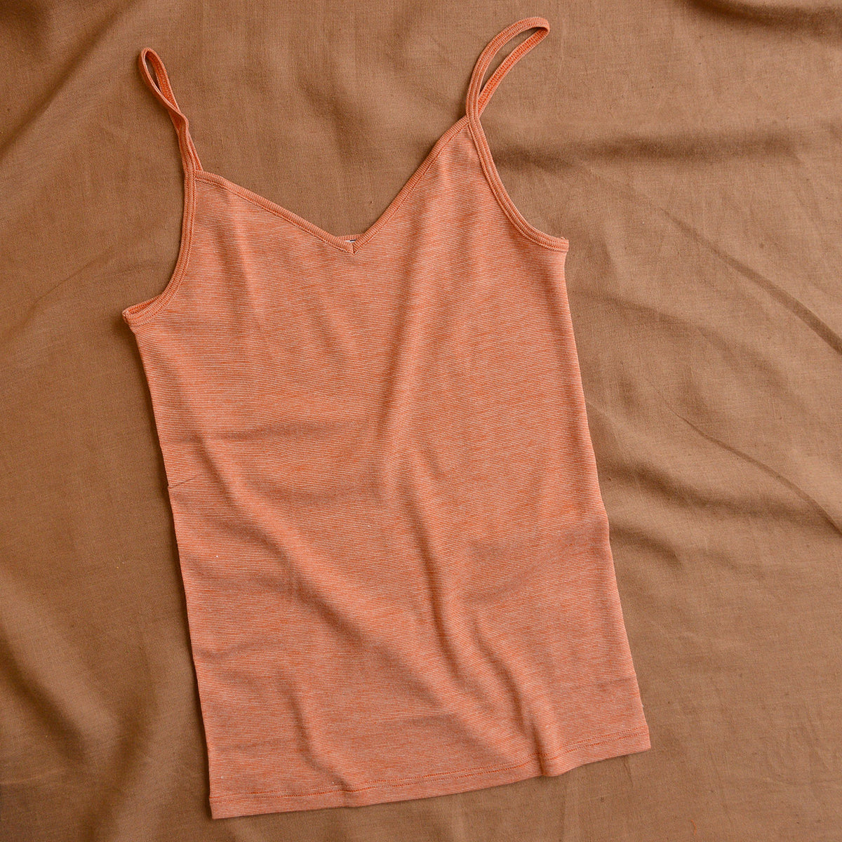 Women's Camisole Vest with Spaghetti Straps - Organic Cotton/Wool/Silk