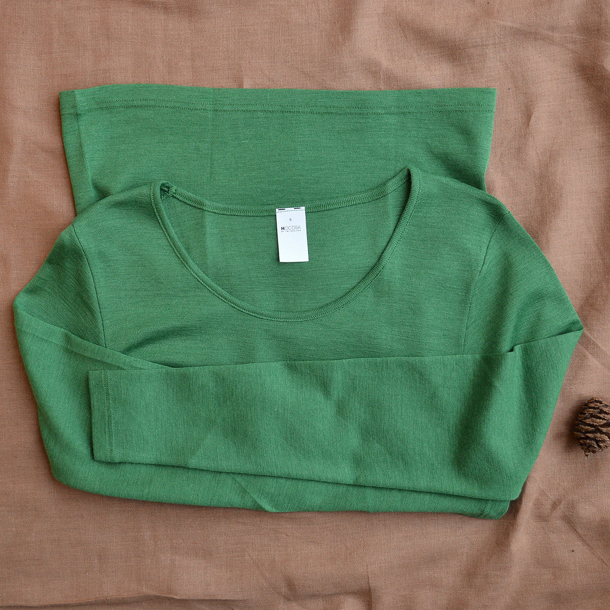 Women's Long Sleeve Top by Hocosa - Organic Wool/Silk (XS-L)