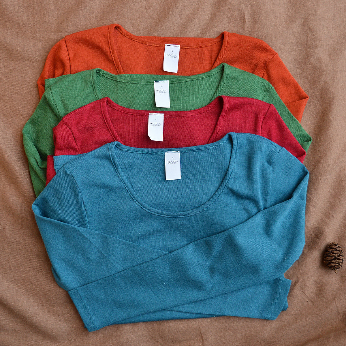 Women's Long Sleeve Top by Hocosa - Organic Wool/Silk (XS-L)