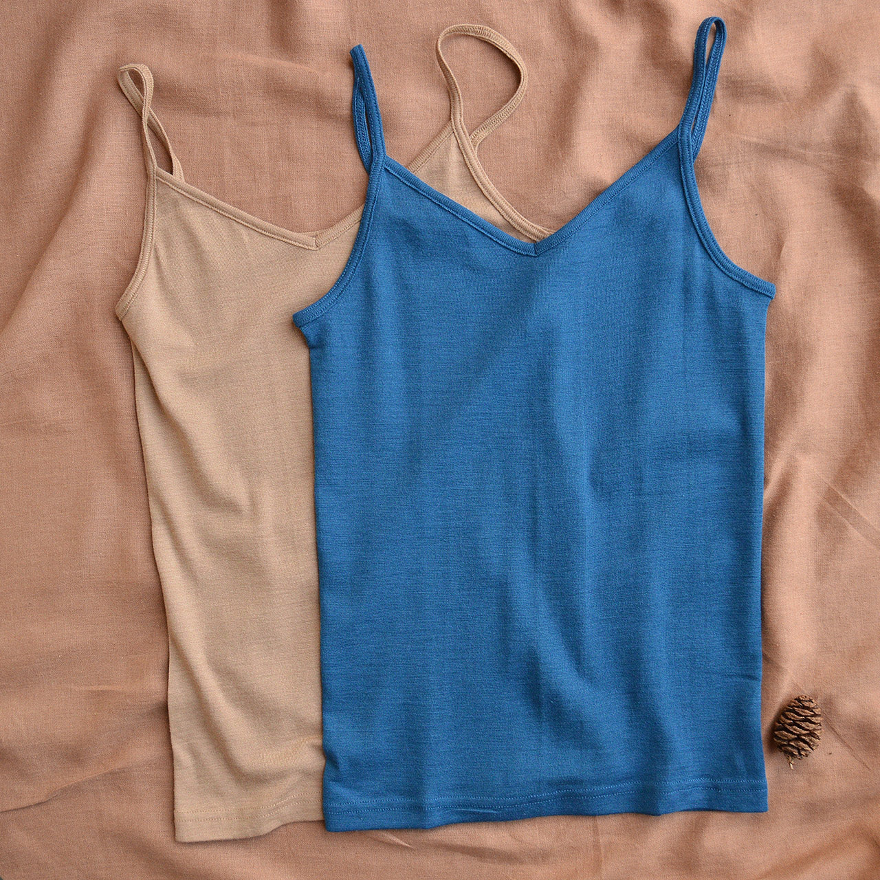 Women's V-Neck Camisole - Organic Wool/Silk