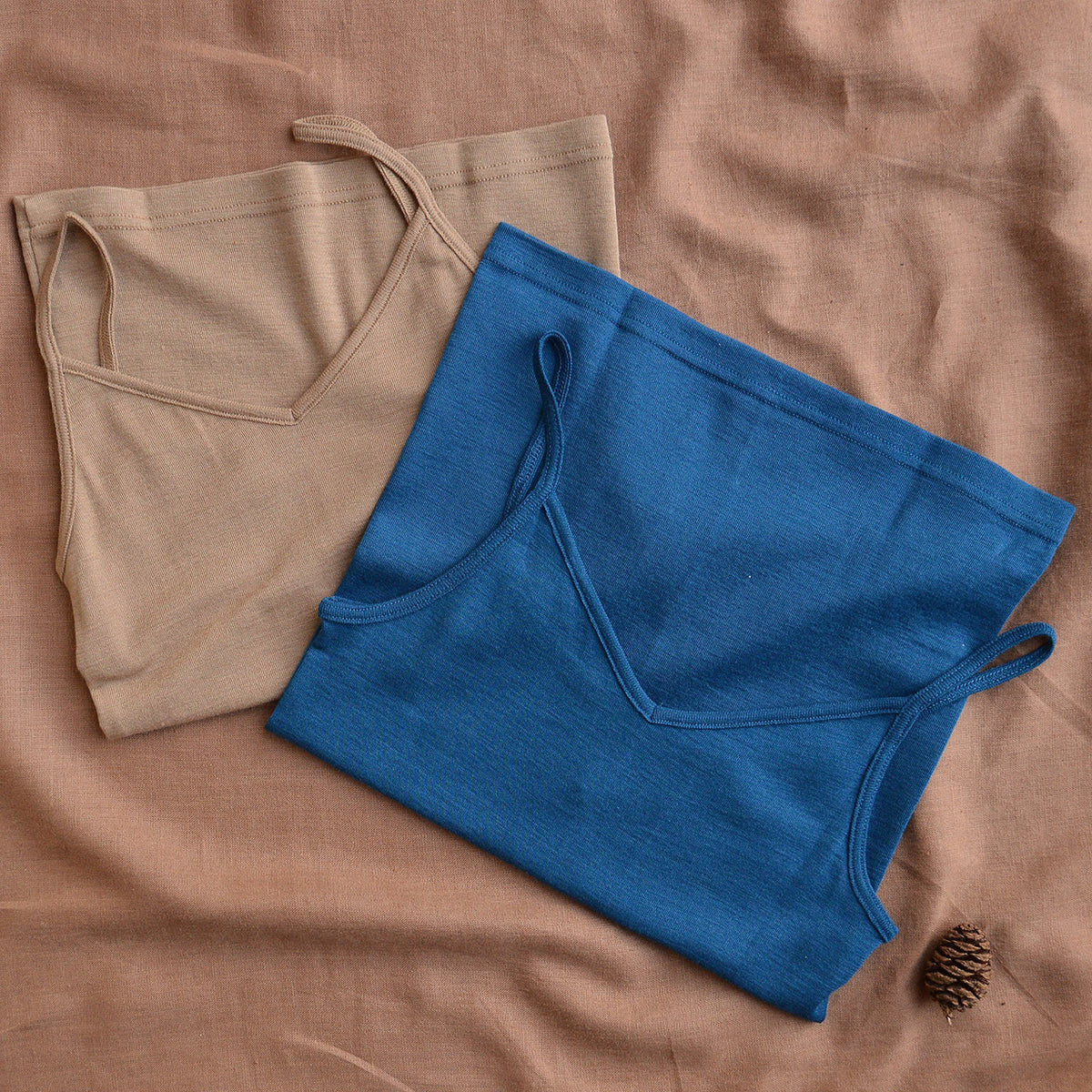 Women's V-Neck Camisole - Organic Wool/Silk