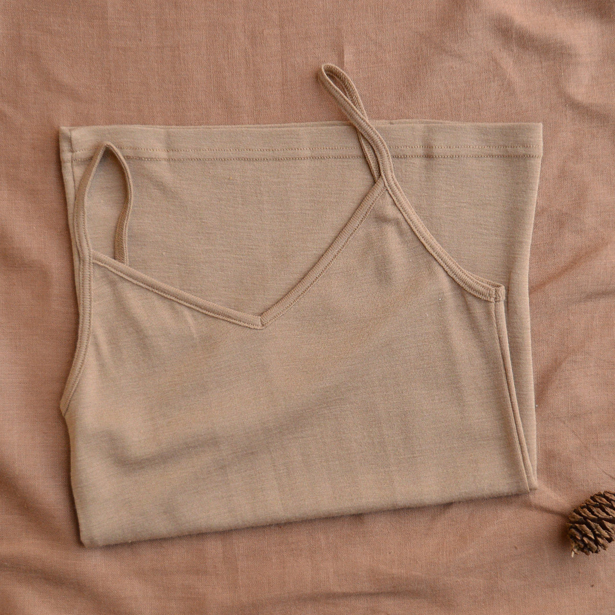 Women's V-Neck Camisole - Organic Wool/Silk