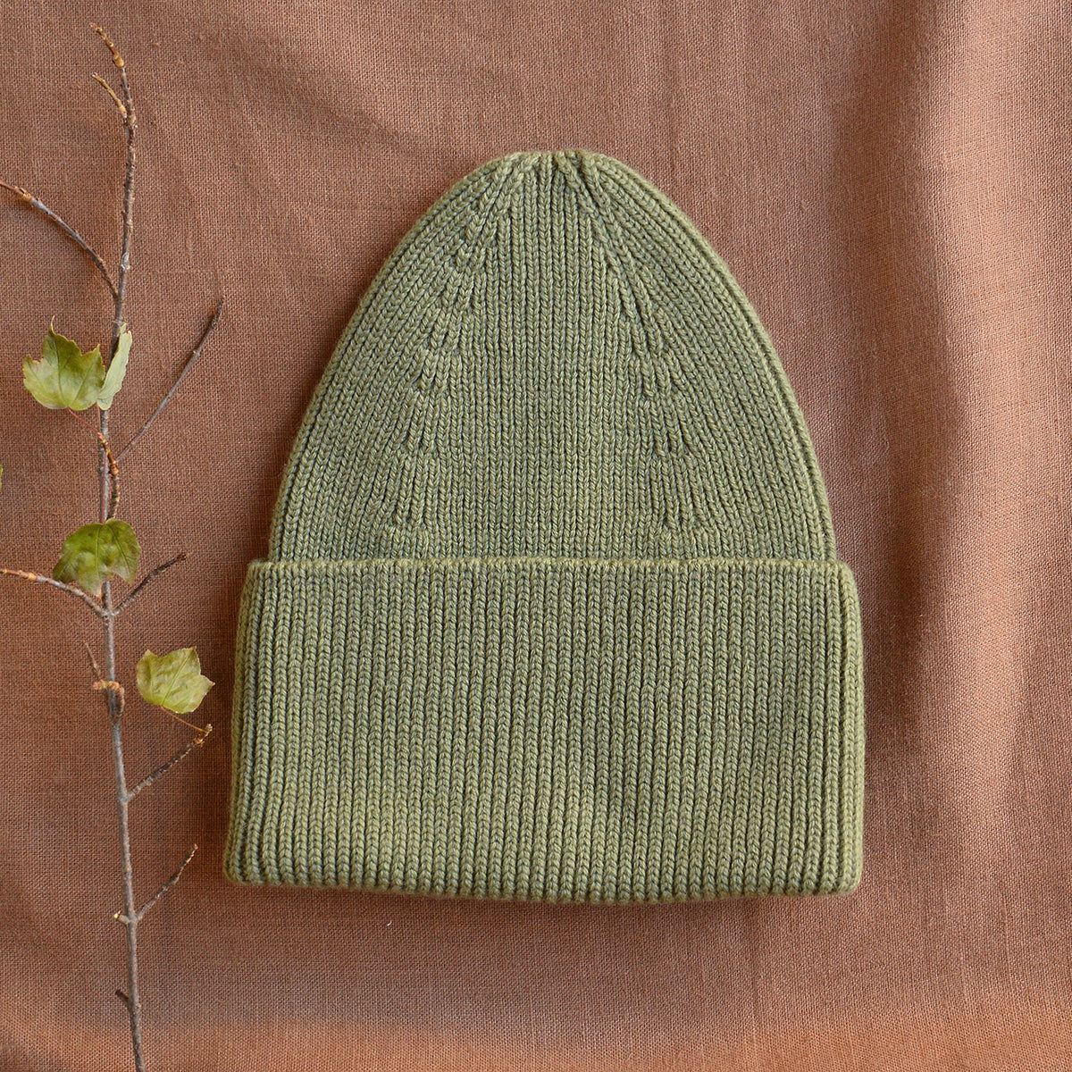 Hvid Rib Beanie - 100% Merino Wool (Teen-Adult)