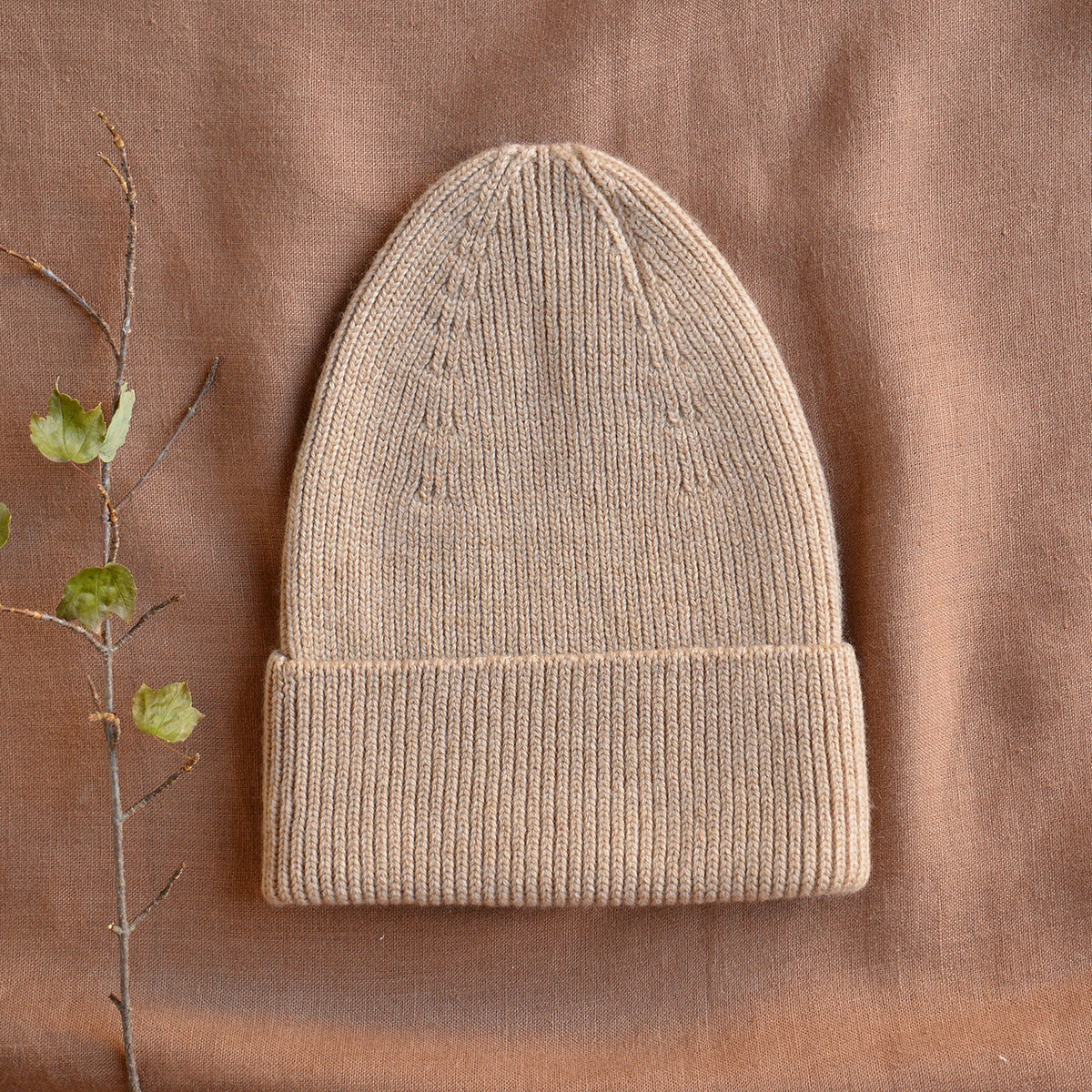Hvid Rib Beanie - 100% Merino Wool (Teen-Adult)