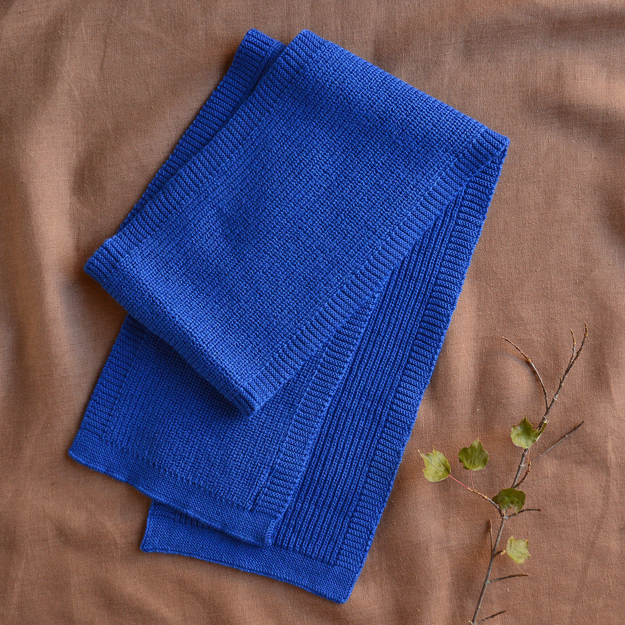 Gustave Scarf - 100% Merino Wool - Cobalt (Child-Adult)