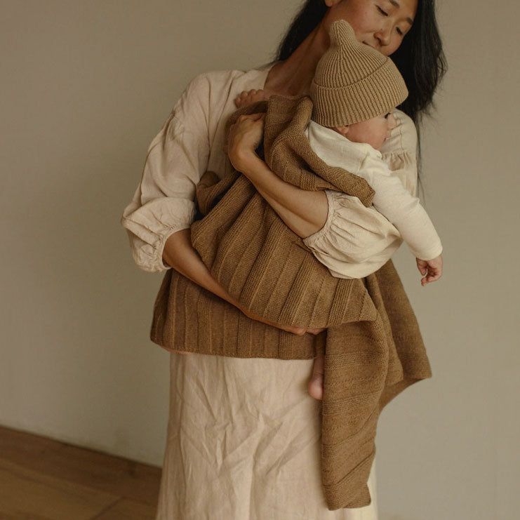 Hvid Holly Baby Blanket - 100% Merino Lambswool (70x95cm)