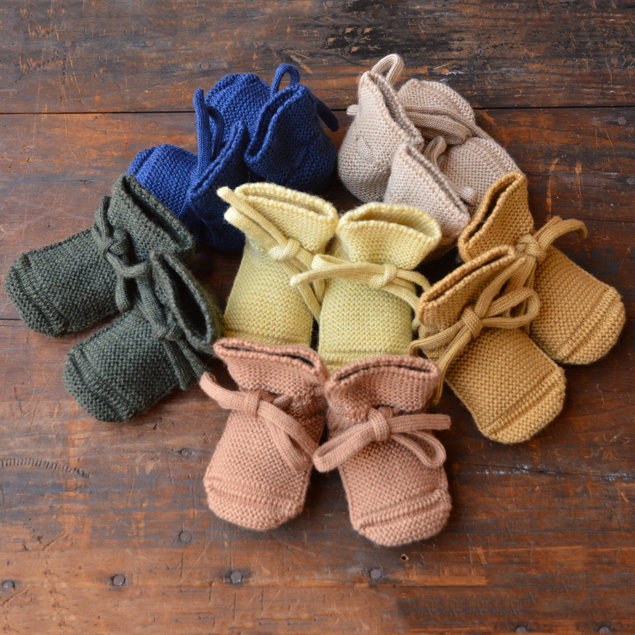Booties - 100% Merino Wool (Newborn - 9m)