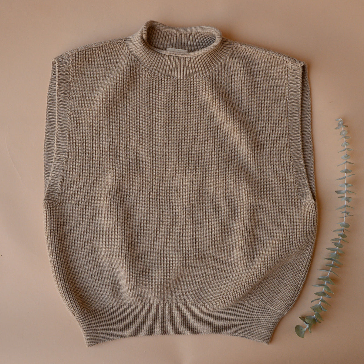 Women's Knitted Vest - 100% Merino Wool - Sand (S-XL) *Returning 2026