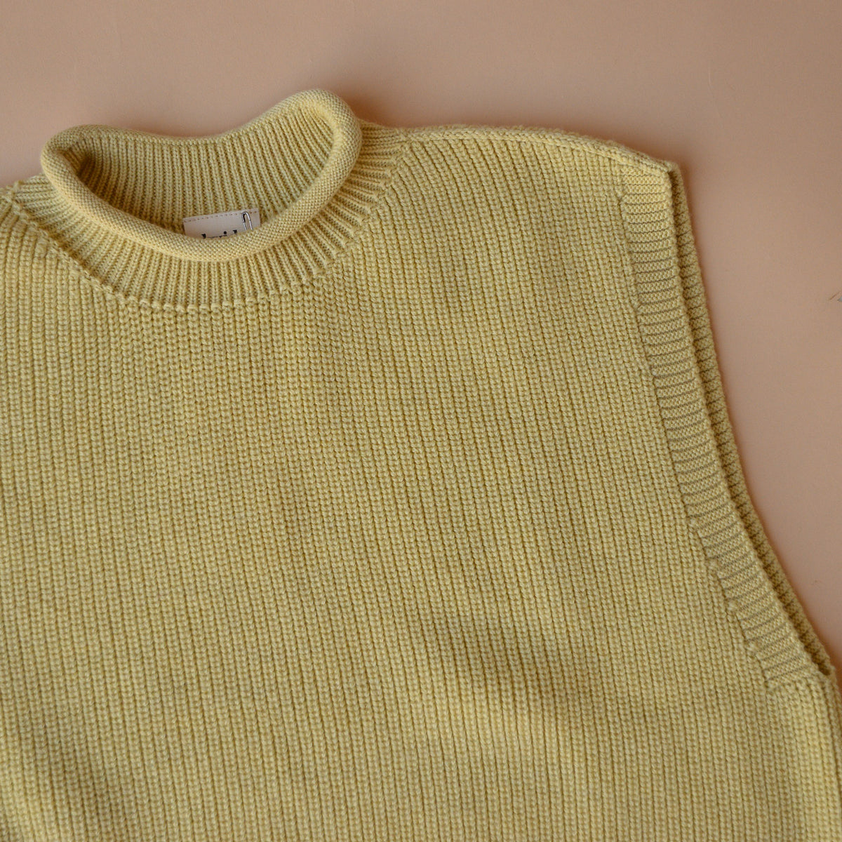 Women's Knitted Vest - 100% Merino Wool - Light Yellow (L-XL) *Last One!