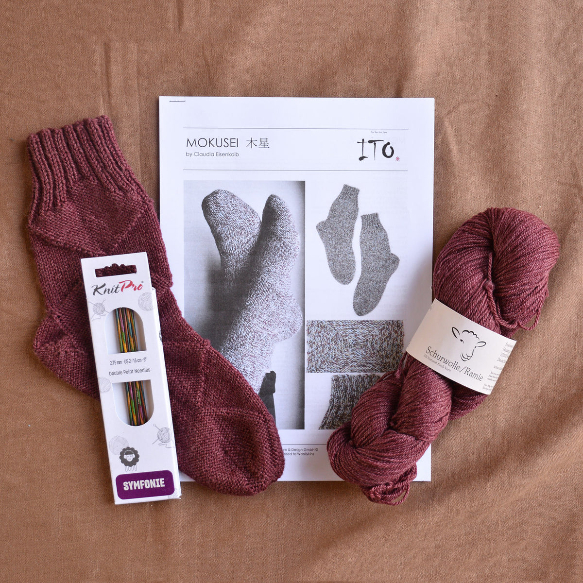 ITO MOKUSEI Sock Knitting Pattern PDF