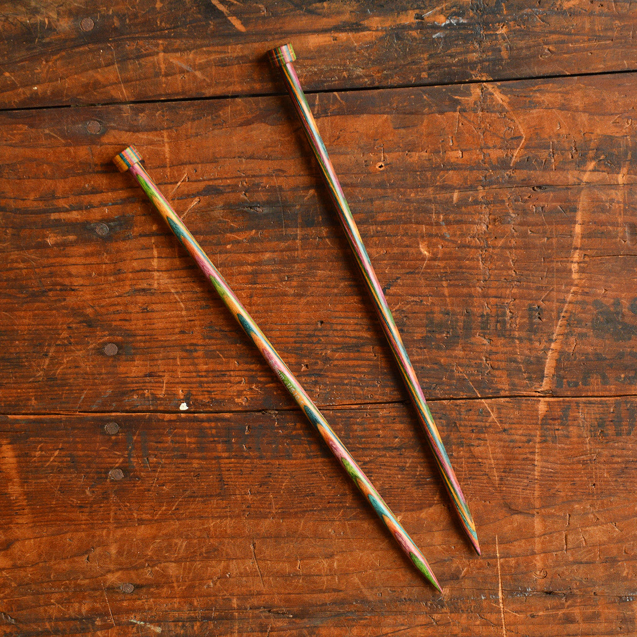 Symfonie Birch Rainbow Knitting Needles - Straight (25cm)