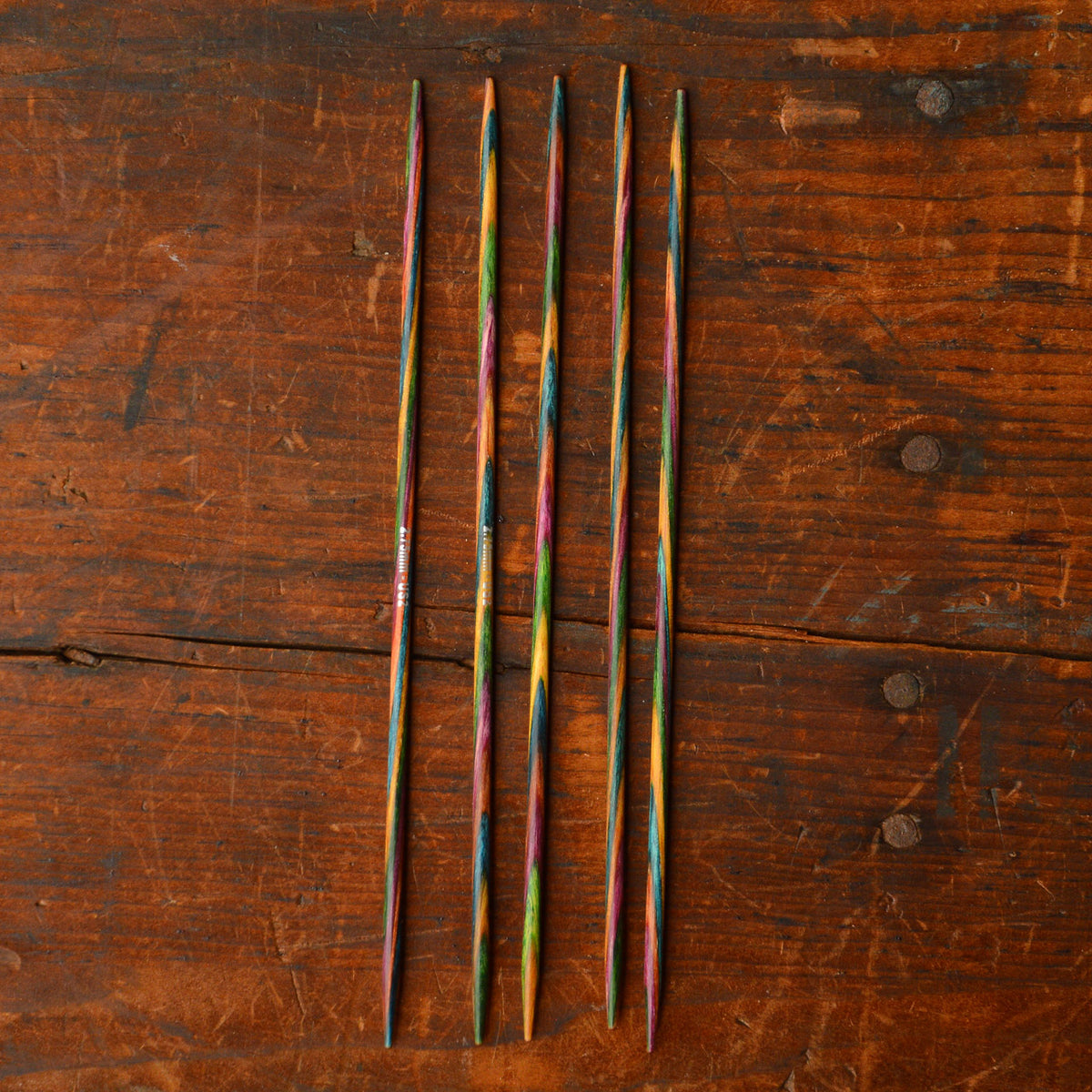Symfonie Birch Rainbow Knitting Needles - Double Point (15cm)