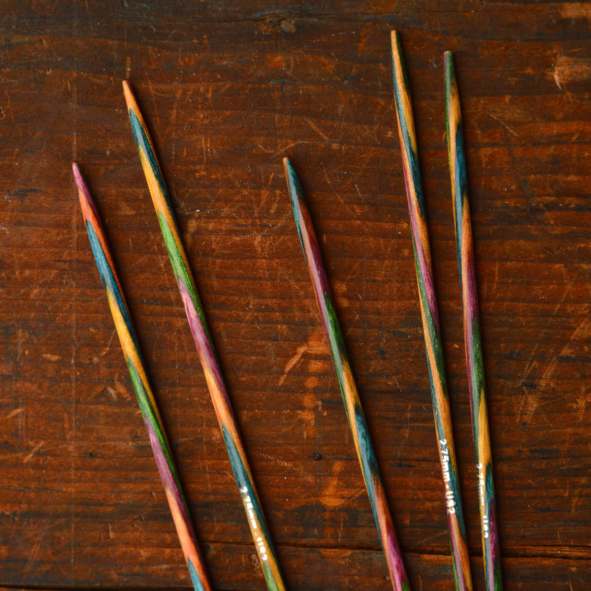 Symfonie Birch Rainbow Knitting Needles - Double Point (15cm)