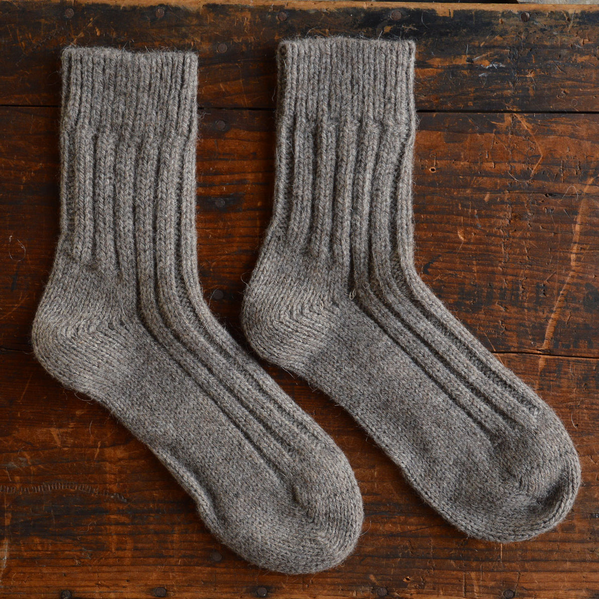 Chunky Rib Wool/Alpaca Socks (Adults)
