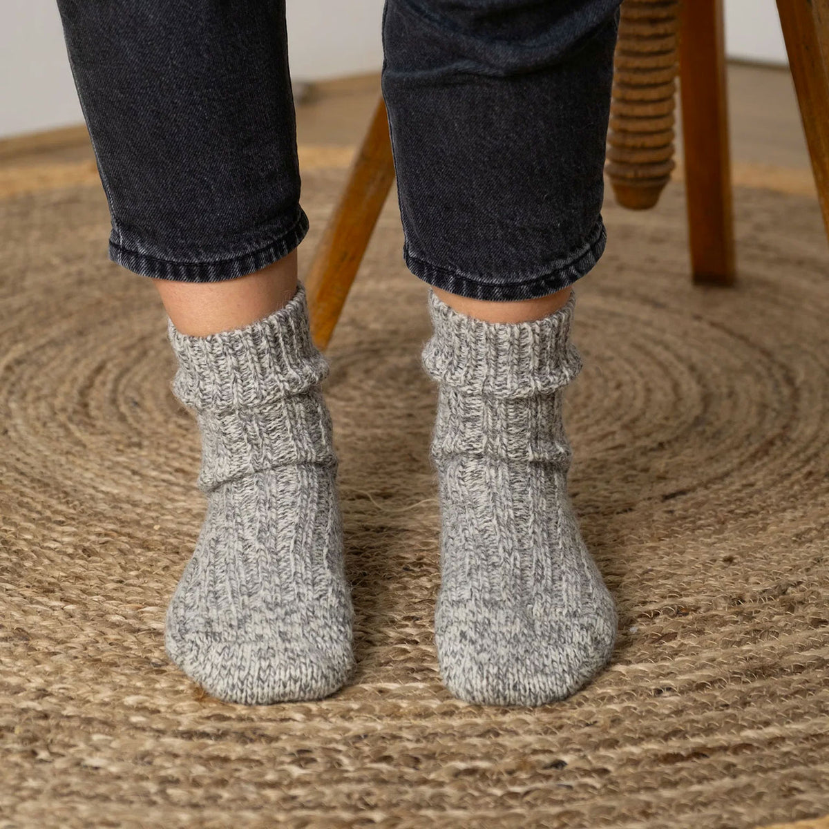 Chunky Rib Wool/Alpaca Socks (Adults)