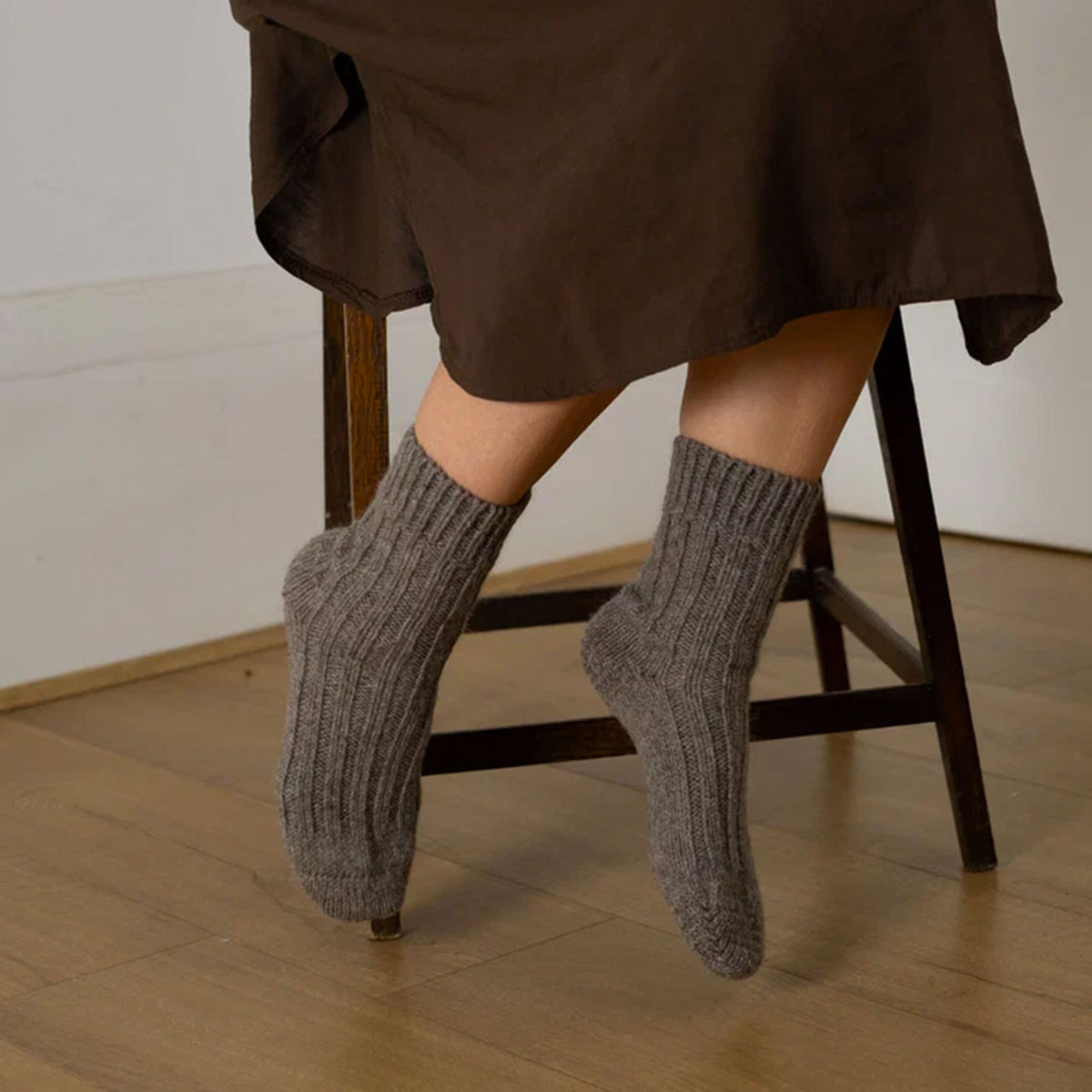 Chunky Rib Wool/Alpaca Socks (Adults)