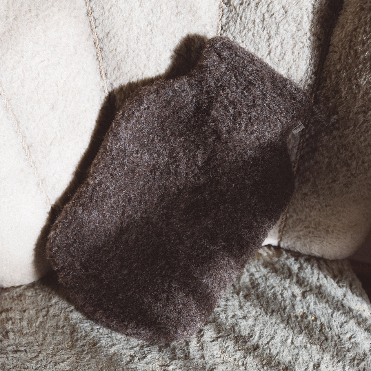 Hot Water Bottle Cover - 100% Teddy Wool
