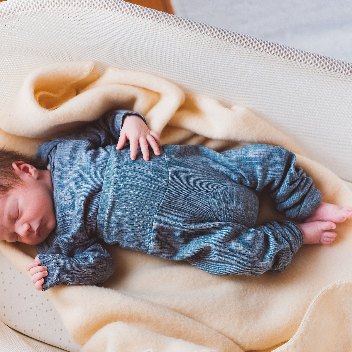 Baby Top Long Sleeve - Organic Cotton/Merino/Silk (0-3y)