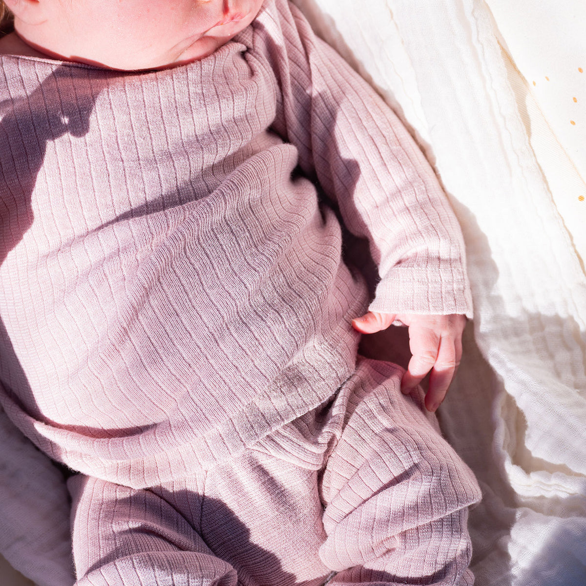 Baby Top Long Sleeve - Organic Cotton/Merino/Silk (0-3y)