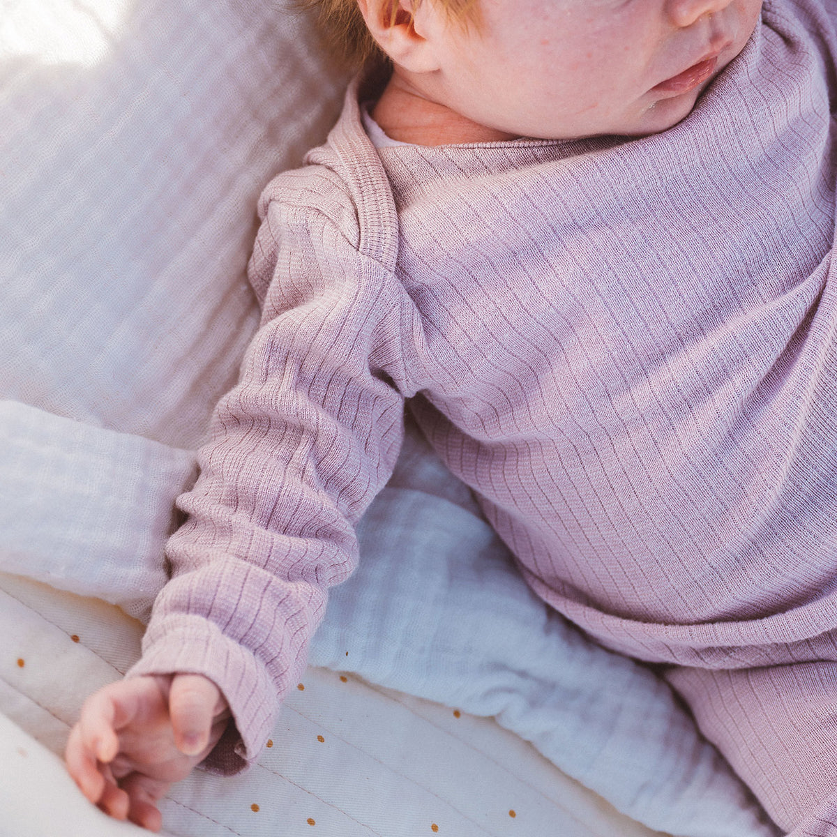 Baby Top Long Sleeve - Organic Cotton/Merino/Silk (0-3y)