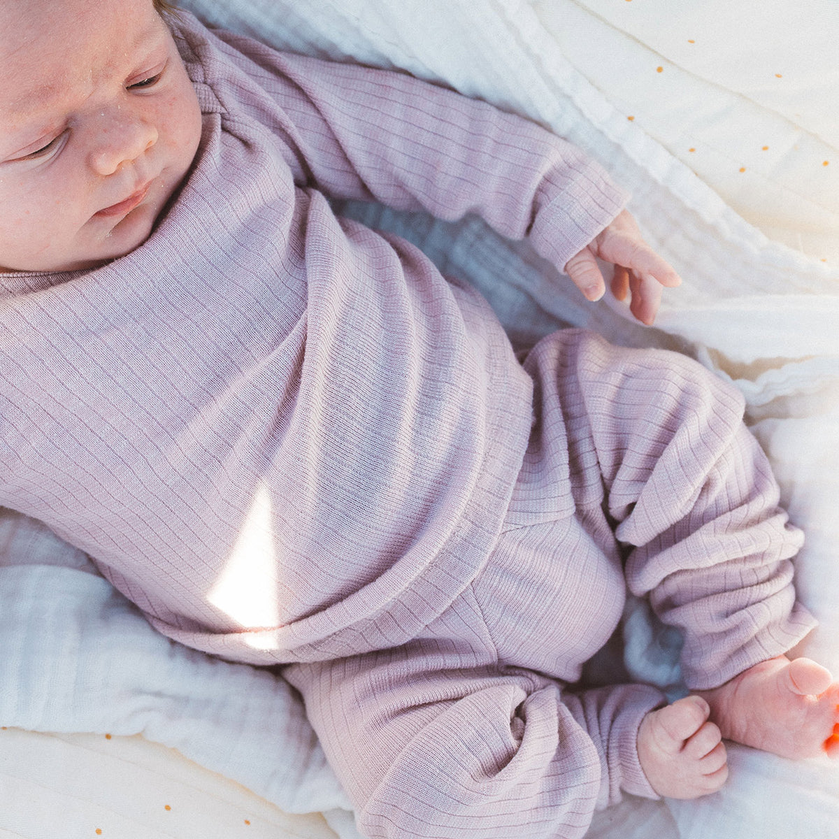 Baby Top Long Sleeve - Organic Cotton/Merino/Silk (0-3y)