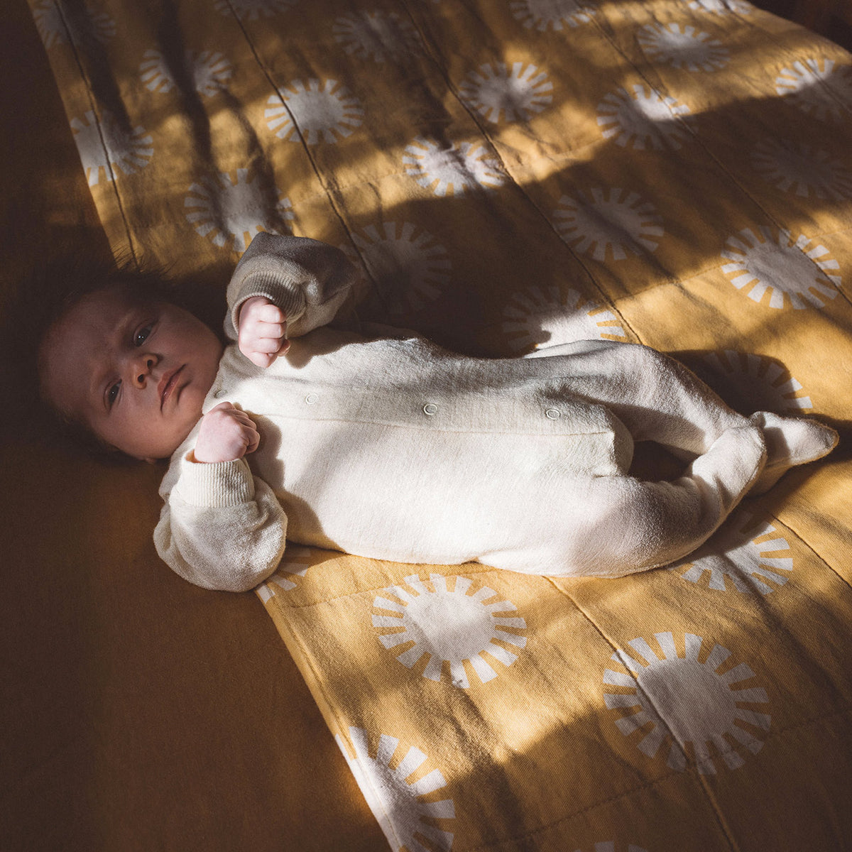 Onesie Sleepsuit in 100% Organic Merino Terry - Natural (0-6y)