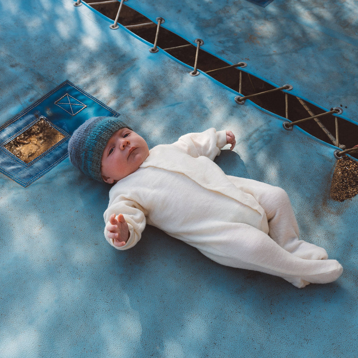 Onesie Sleepsuit in 100% Organic Merino Terry - Natural (0-6y)