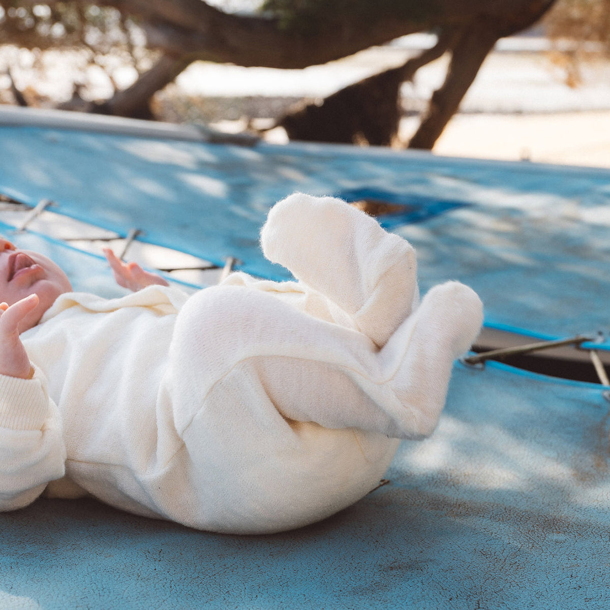 Onesie Sleepsuit in 100% Organic Merino Terry - Natural (0-6y)