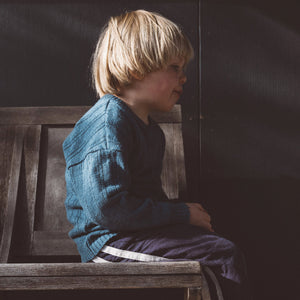 Kids Knitted Summer Sweater - Organic Linen/Cotton (0-10y)