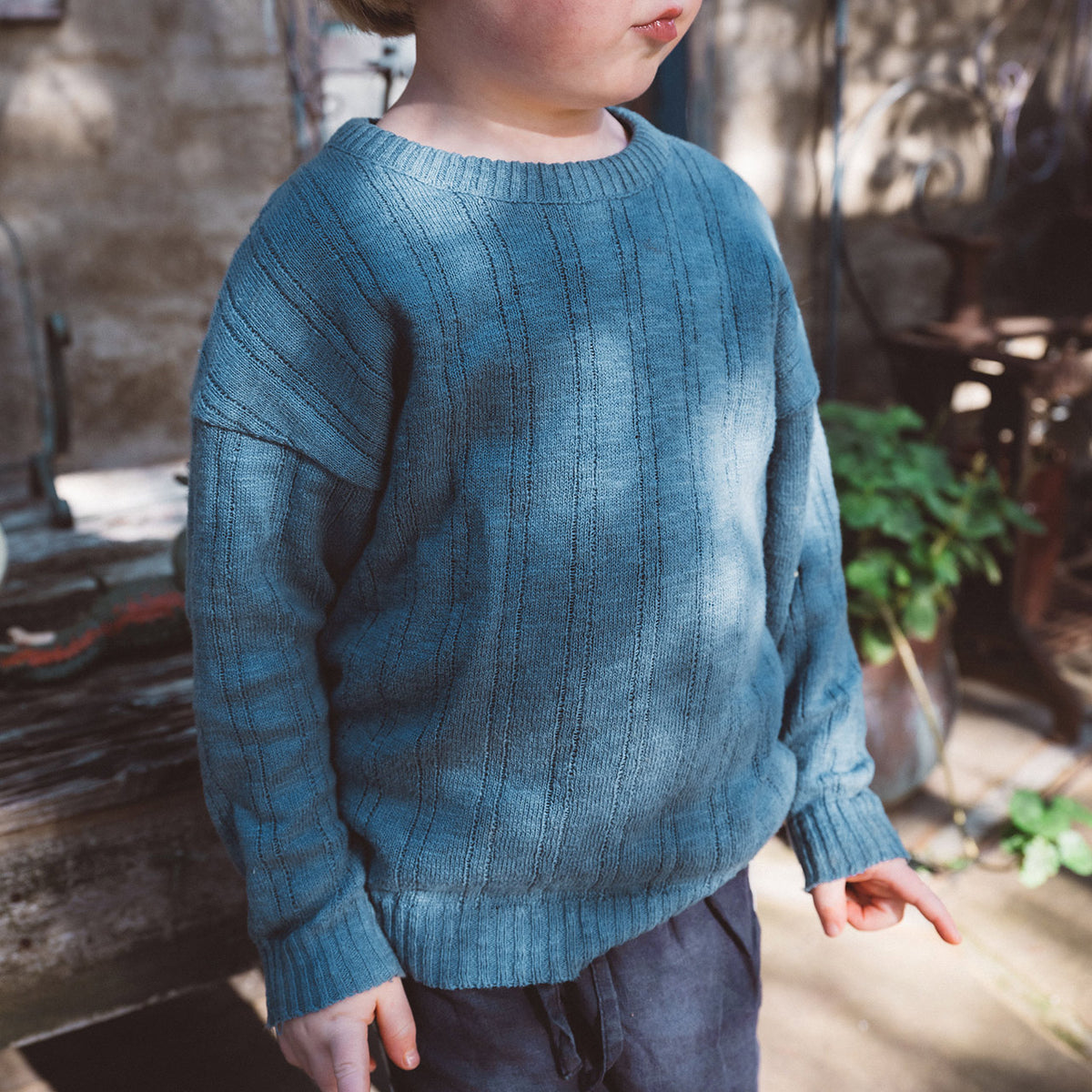 Kids Knitted Summer Sweater - Organic Linen/Cotton (0-10y)