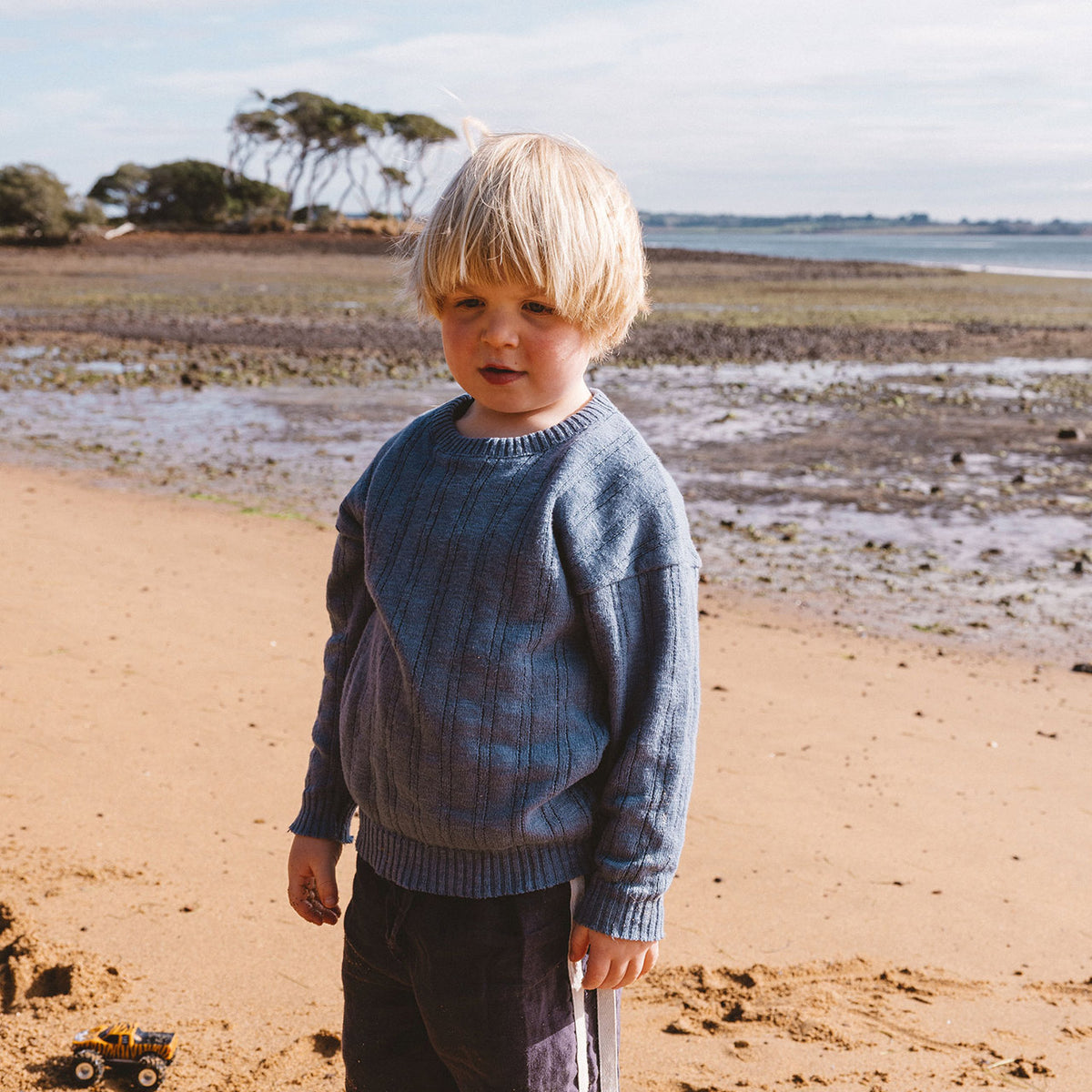 Kids Knitted Summer Sweater - Organic Linen/Cotton (0-10y)