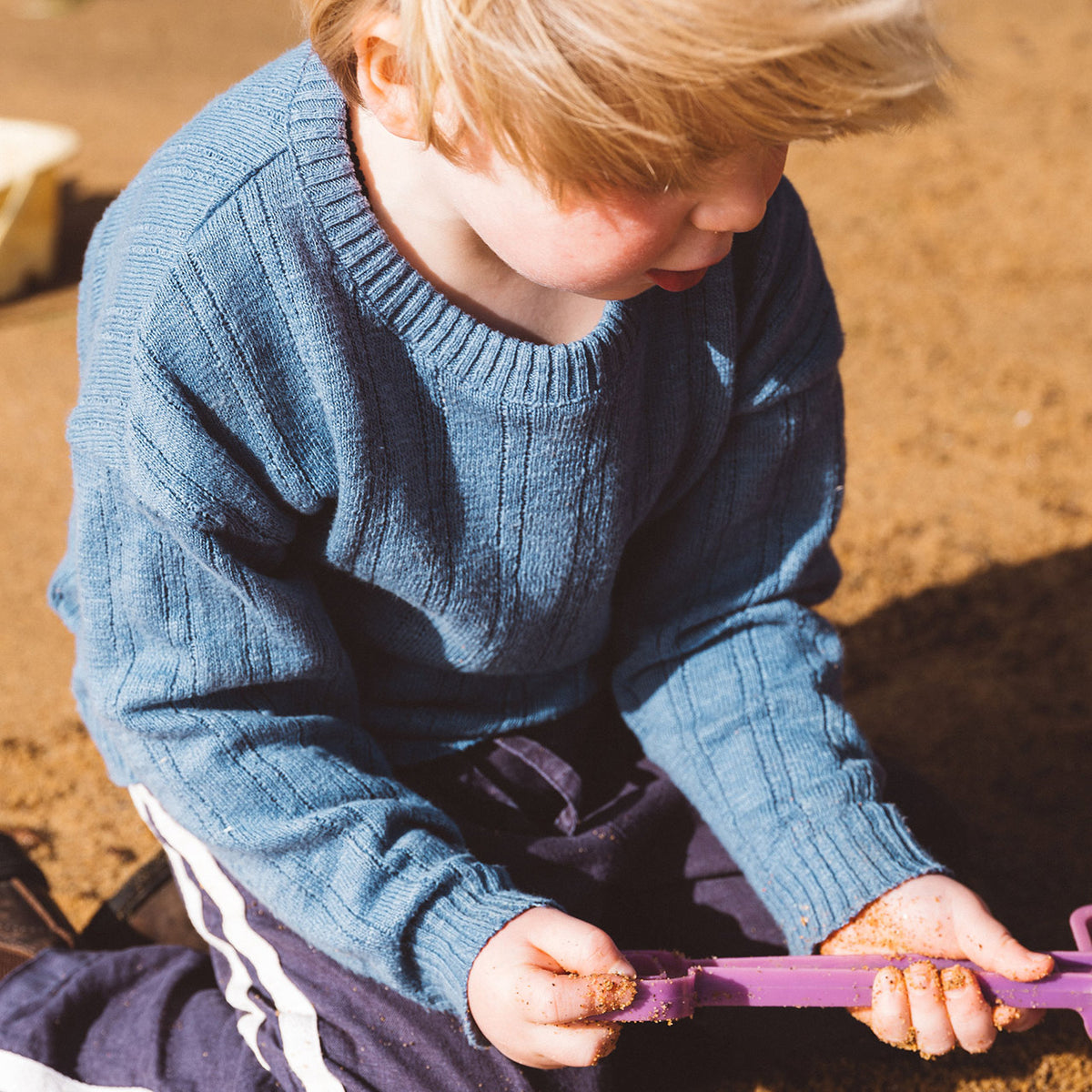 Kids Knitted Summer Sweater - Organic Linen/Cotton (0-10y)