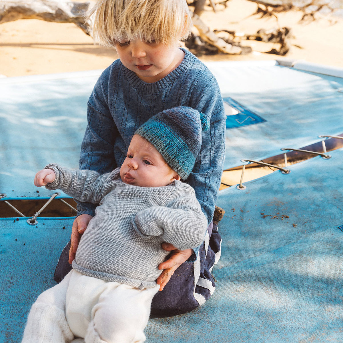 Kids Knitted Summer Sweater - Organic Linen/Cotton (0-10y)