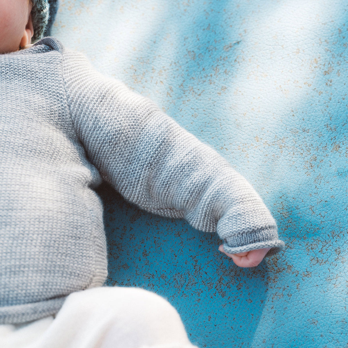 Organic Merino Baby Jumper - Rose/Natural (3m-4y) *Retired Colour