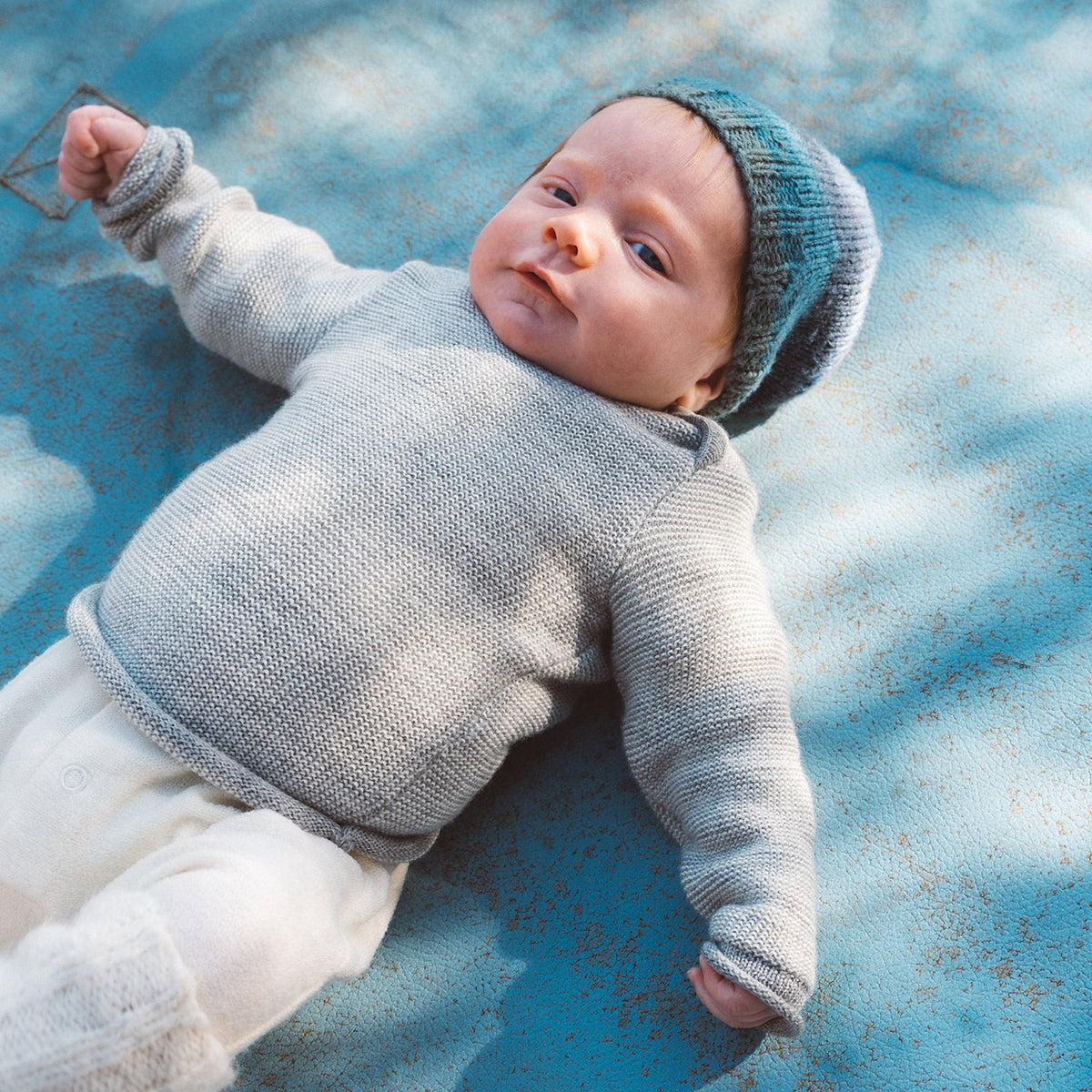 Organic Merino Baby Jumper - Rose/Natural (3m-4y) *Retired Colour