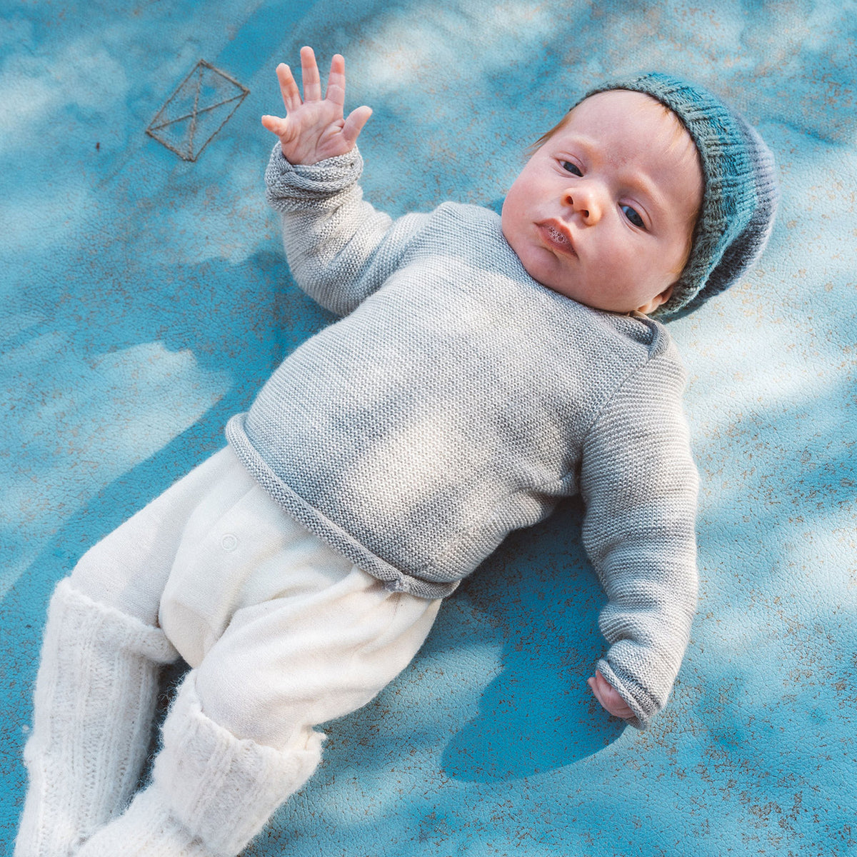 Organic Merino Baby Jumper - Rose/Natural (3m-4y) *Retired Colour