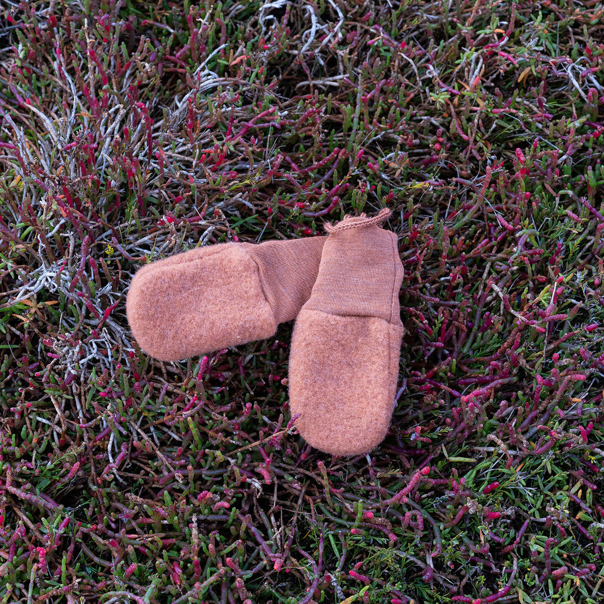 Baby Mittens - 100% Organic Wool Fleece (0-18m)