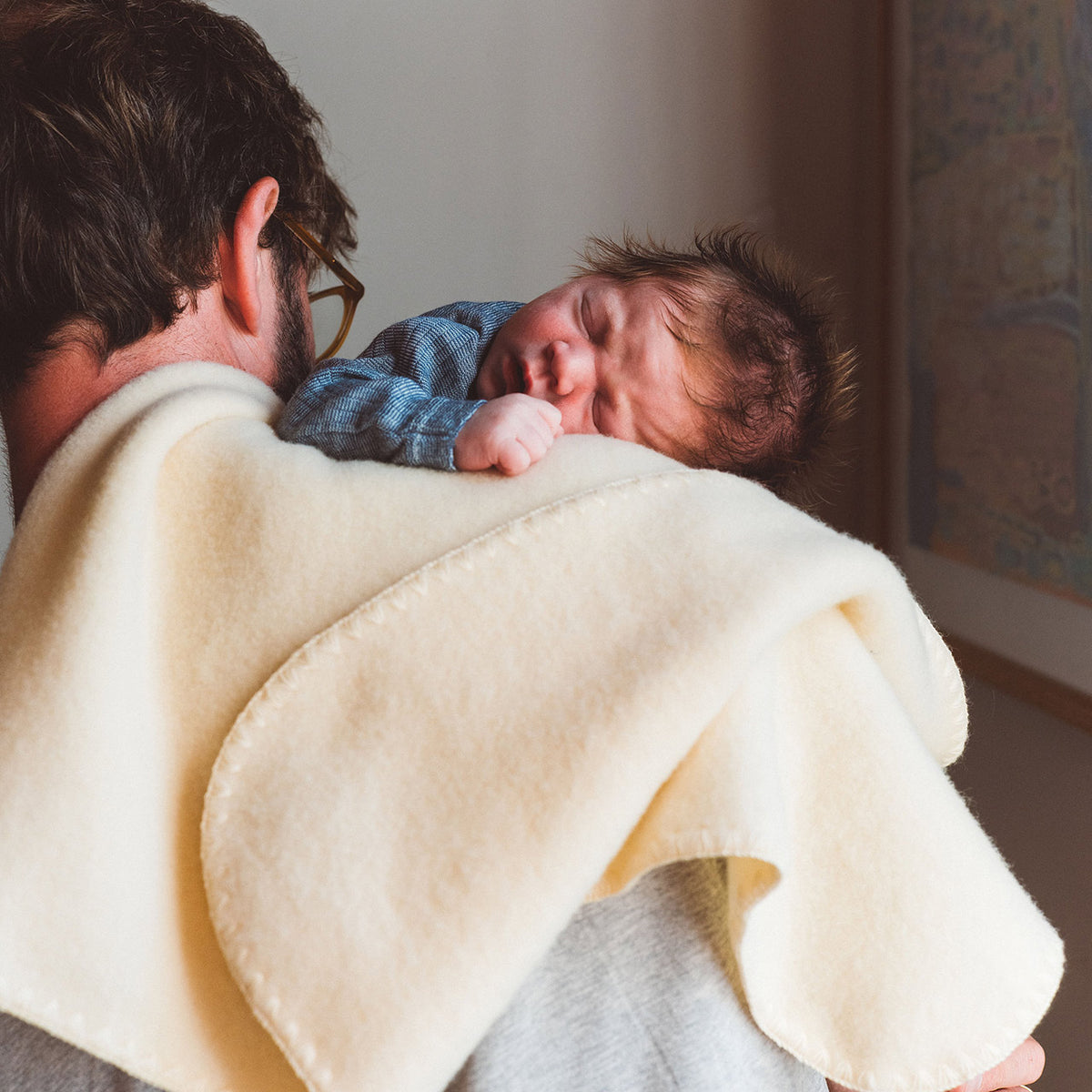 Baby Blanket in Organic Merino Wool Fleece (65x100cm)