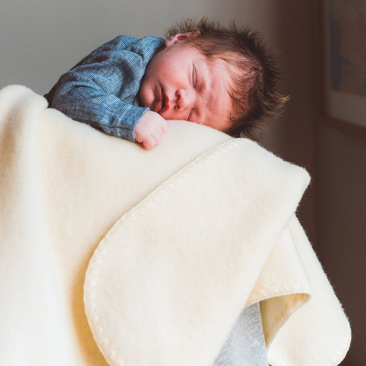 Baby Blanket in Organic Merino Wool Fleece (65x100cm)