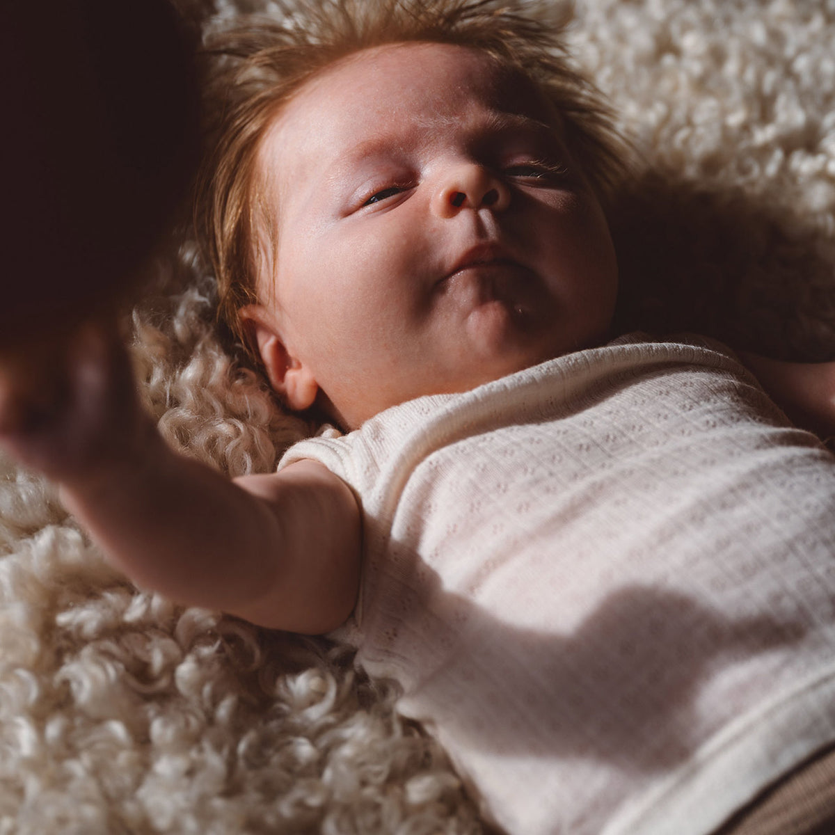 Child’s Sleeveless Vest - Organic Merino Pointelle (0-6y)