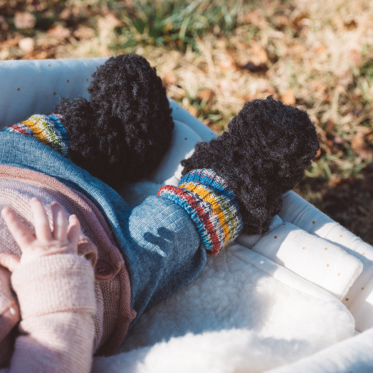 Plush Bear Booties - Wool/Tencel Teddy (0-24m)