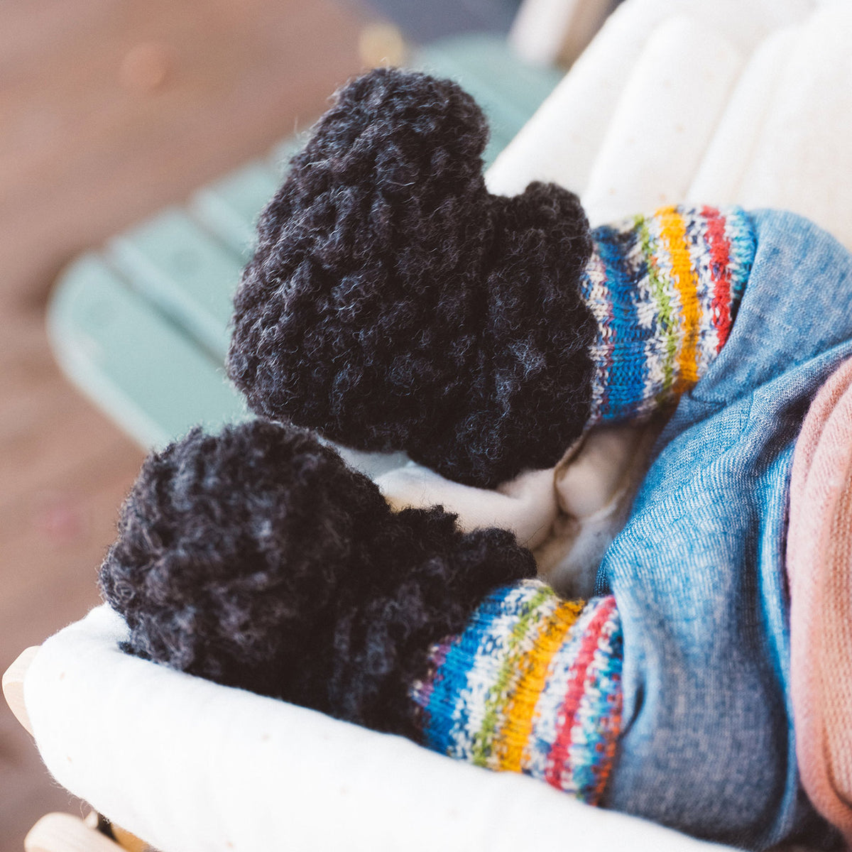 Plush Bear Booties - Wool/Tencel Teddy (0-24m)