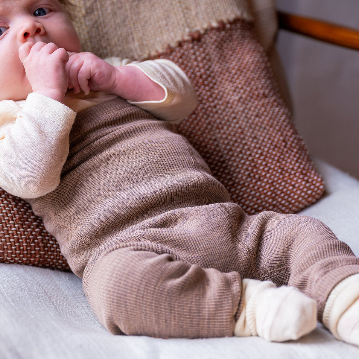 Organic Wool Nappy Cover - Longies (0-3y)