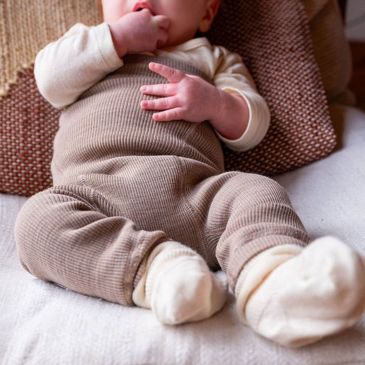 Organic Wool Nappy Cover - Longies (0-3y)