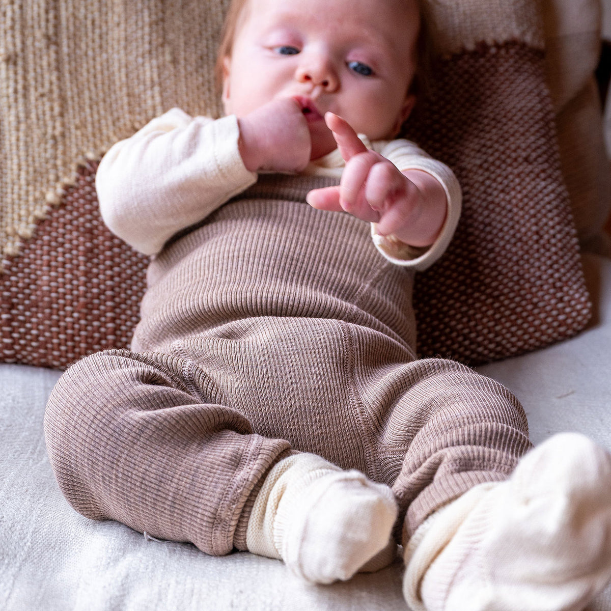 Organic Wool Nappy Cover - Longies (0-3y)