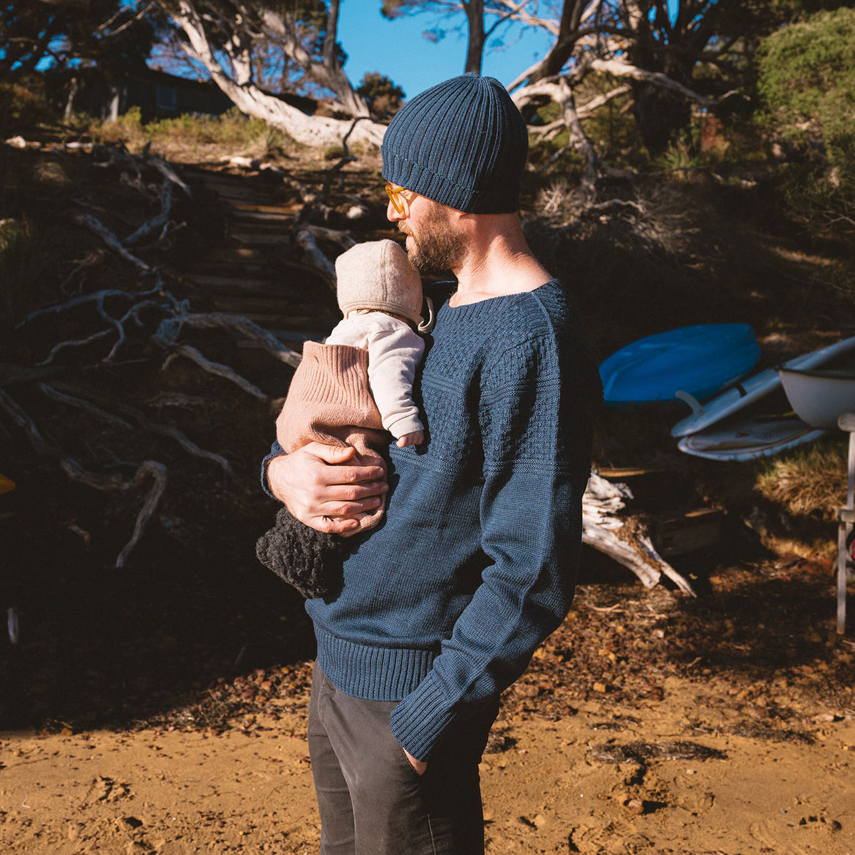 Unisex Fisherman's Gansey - Organic Indigo Dyed (S-XL)