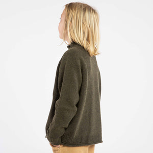 Raglan High Neck Sweater - Organic Wool/Cotton (9-14y)