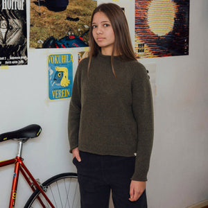 Raglan High Neck Sweater - Organic Wool/Cotton (9-14y)