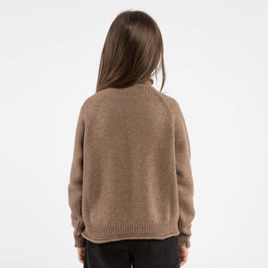 Raglan High Neck Sweater - Organic Wool/Cotton (9-14y)