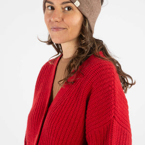 Womens Knit Cardigan - Organic Wool/Cotton (S, M, L)